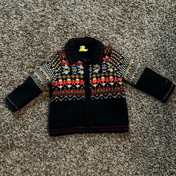 catimini france toddler blue knit sweater